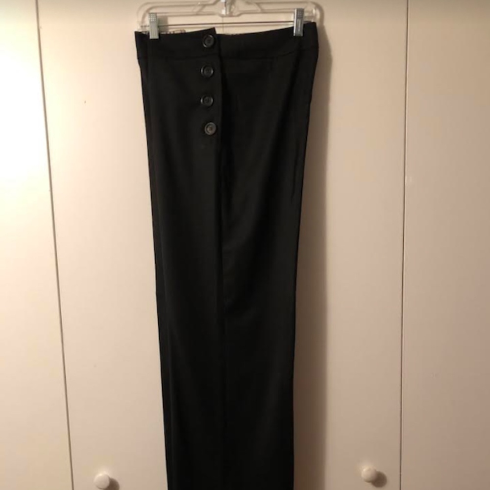 Burberry black dress pants with Botton detail